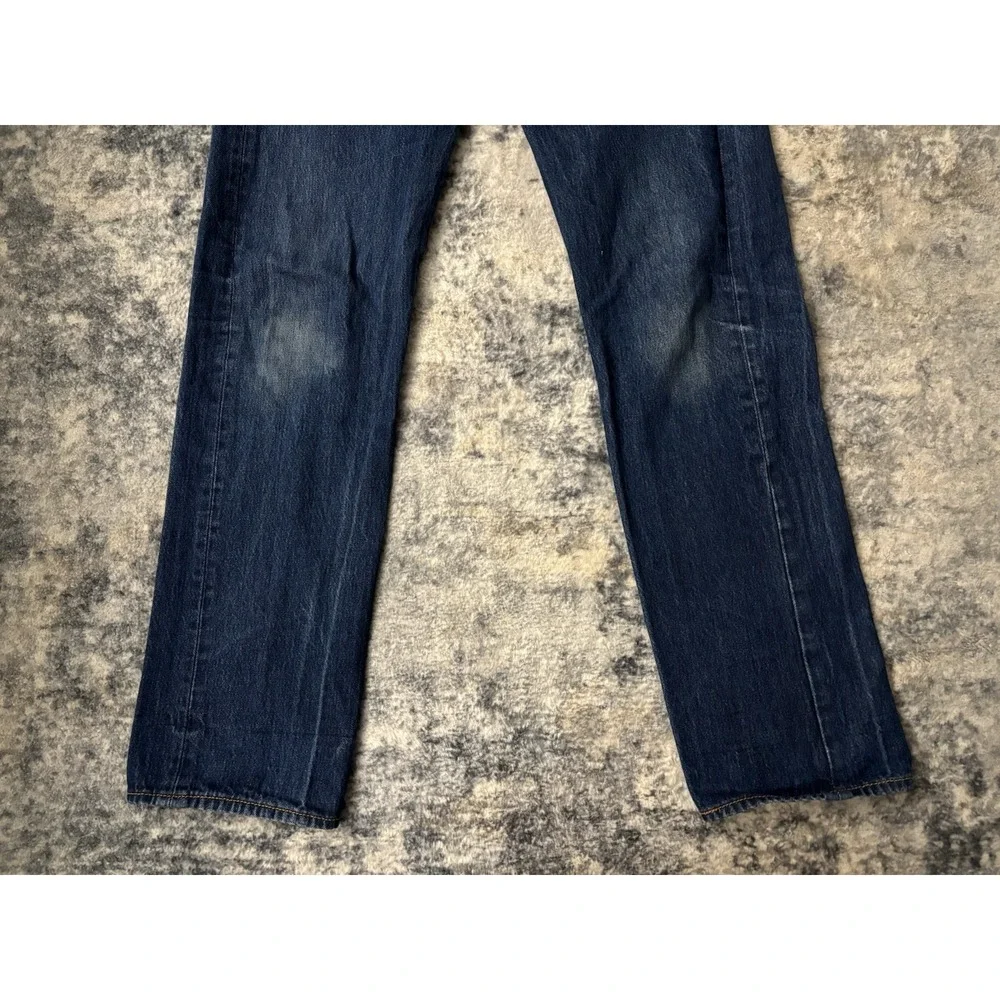 Levi's 501 Original Fit Jeans Mens W34 L36 Dark Wash Straight Leg Denim Pants‎